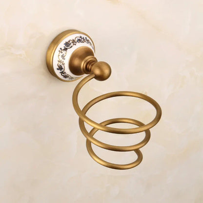 DecorBites™ Bronze Bathroom Hardware Set - Shelf, Towel Rack, Toilet Brush Holder, Soap Dish