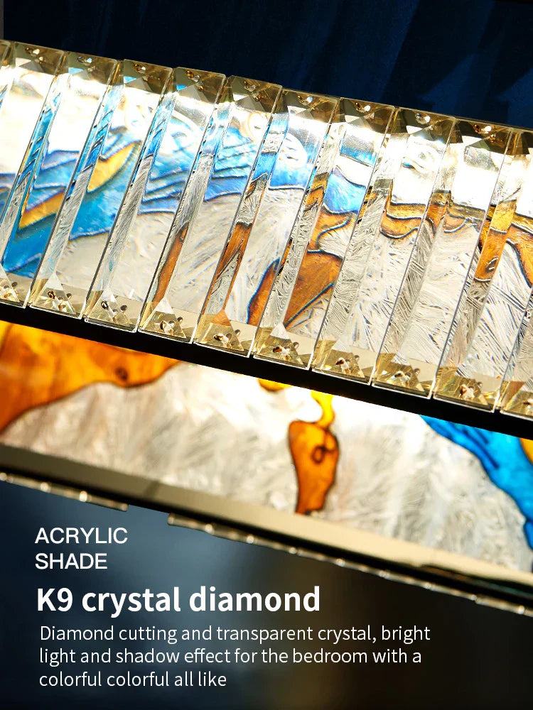 DecorBites™ Crystal Chandelier Ring Light Modern Elegant Dining Living Room Lighting