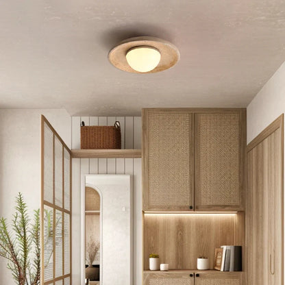 DecorBites™ LED Ceiling Lamp Yellow Travertine - Nordic Acrylic Light for Living Room