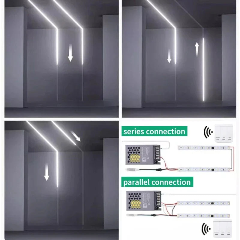 DecorBites™ Flowing LED Strip Light: SMD 2835 Pixel Horse Race Tape Light with Wireless Controller