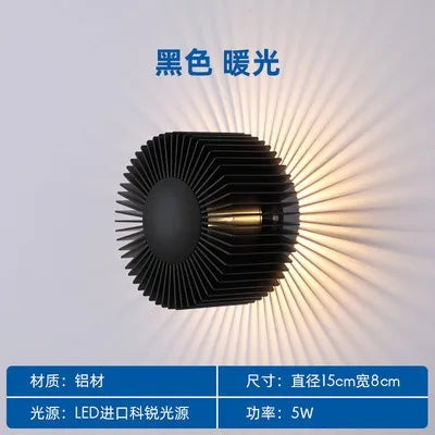 DecorBites™ LED Aluminum Wall Lamp: Modern Minimalist Art Decor for Living Bedroom Hotel