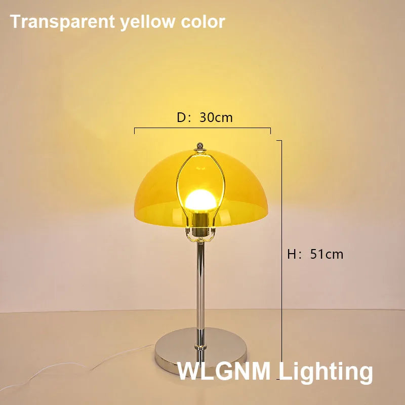 مصباح طاولة DecorBites™ Bauhaus Mushroom، إضاءة ليلية LED من الأكريليك العصري