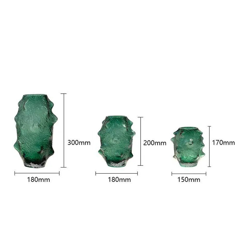 Terrario de cristal DecorBites™ con forma de pepino de mar verde para decoración del hogar