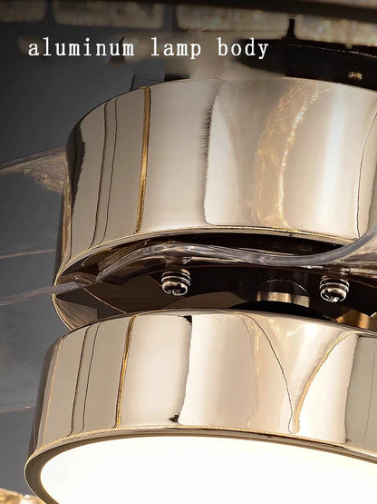 DecorBites™ Crystal Luxury Ceiling Fan Light with Invisible Blades & Remote Control