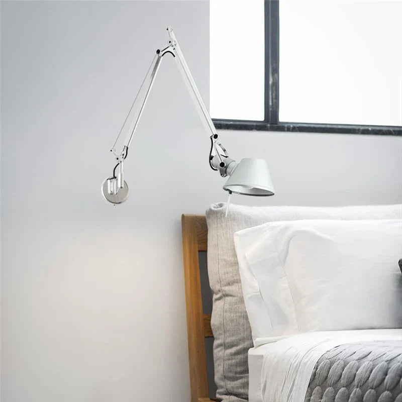 DecorBites™ Black Silver Rotatable Wall Light with Switch for Study Office Living Room