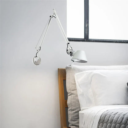 DecorBites™ Black Silver Rotatable Wall Light with Switch for Study Office Living Room