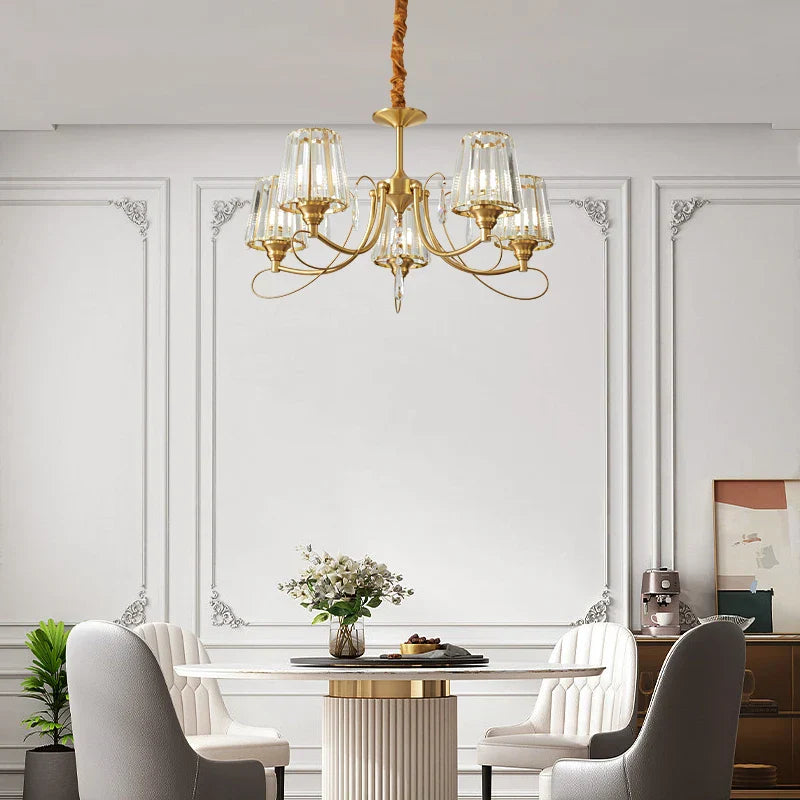 DecorBites™ Bronze Villa All Copper Chandelier - Modern Light Luxury for Living Room