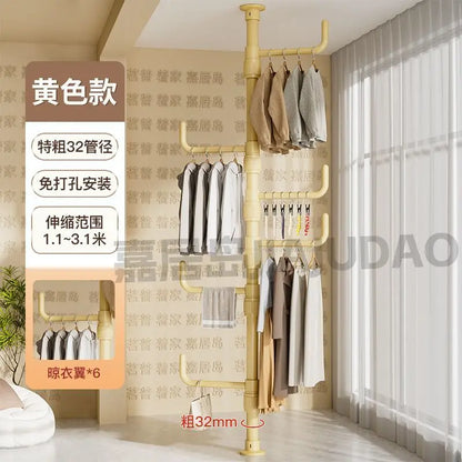 DecorBites™ Clothing Storage Hanging Rail Coat Rack for Bedroom and Living Room