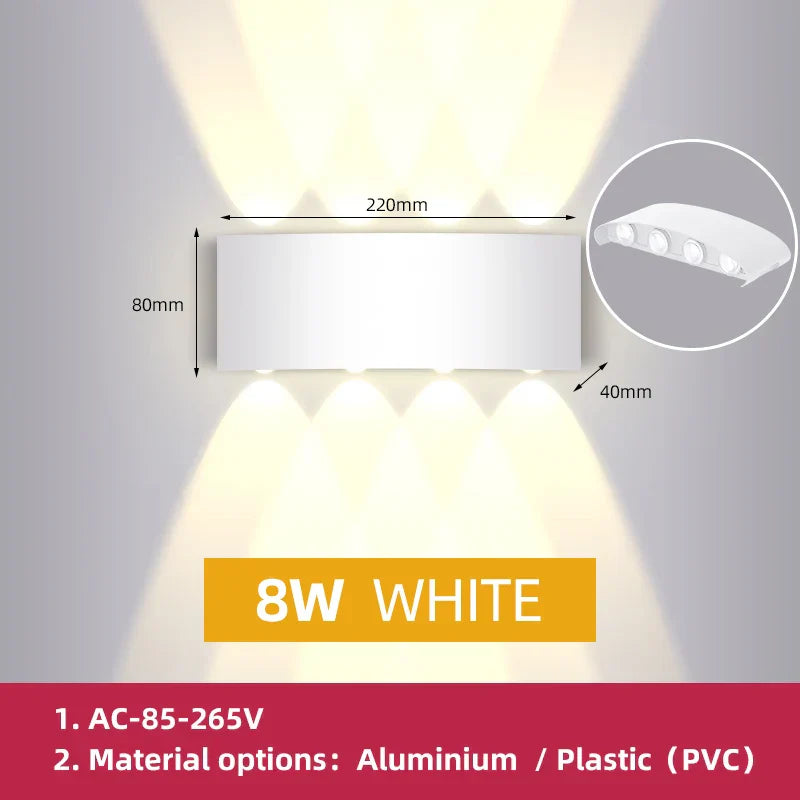 DecorBites™ LED Wall Light Indoor Outdoor Waterproof Fixture Garden Decor Home Lighting