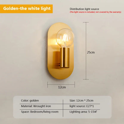 Lámpara de pared LED dorada contemporánea DecorBites™ para una iluminación lujosa del hogar