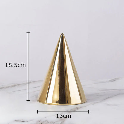 DecorBites™ Cube Round Statue Decor Ceramic Ornament Sculpture Artwork for Desk & Room