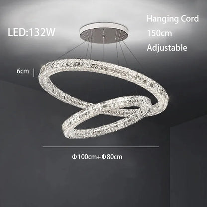 Lámpara de araña LED de cristal DecorBites™ - Iluminación moderna y lujosa para la sala de estar