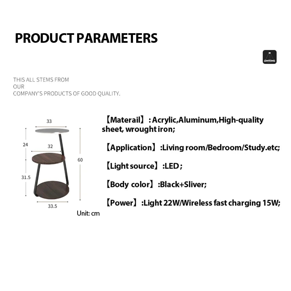 DecorBites™ LED Wood Shelf Floor Lamp for Bedroom Living Study Room