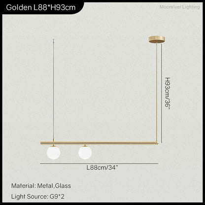 Lámpara colgante lineal LED DecorBites™ para el hogar, moderna y minimalista, ideal para la sala de estar.