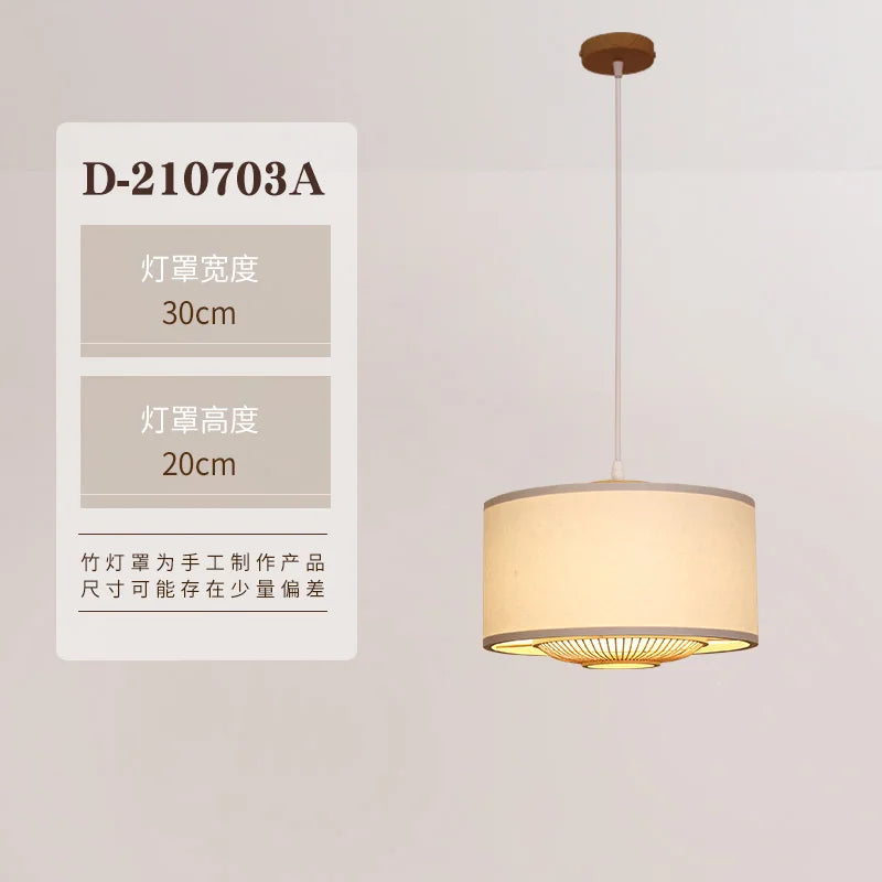 DecorBites™ Japanese Bamboo Chandelier Pendant Light for Living Dining Bedroom - Quiet Style Icon