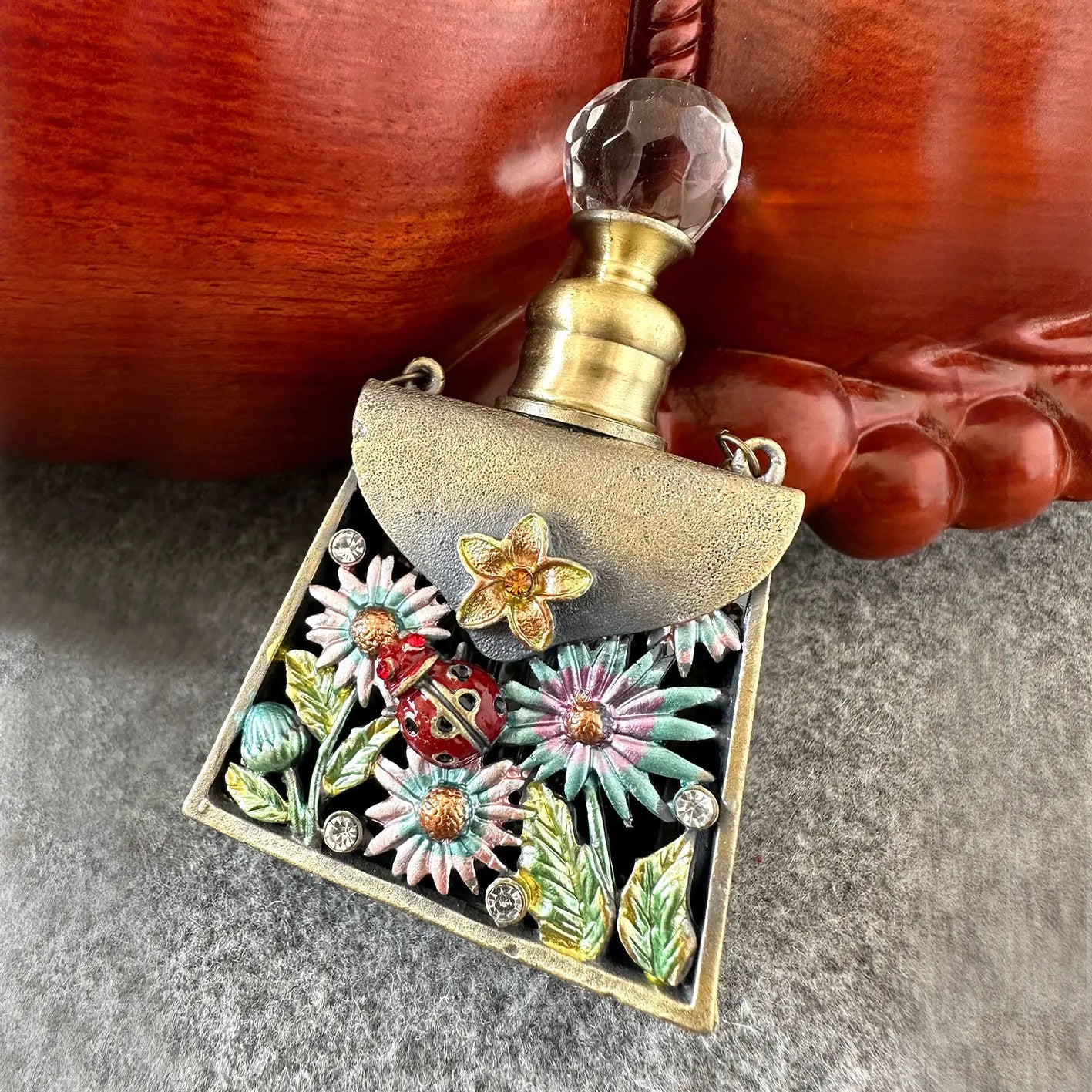 DecorBites™ Enamel Perfume Bottles: Metal Handicraft Collection for Home Decor & Gift