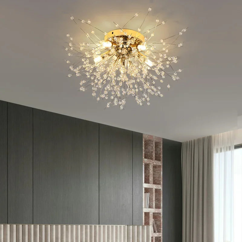 DecorBites™ Dandelion Crystal LED Ceiling Light for Home Indoor Living Dining Room
