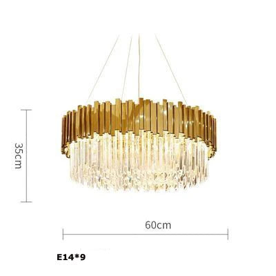 DecorBites™ Crystal Oval LED Chandelier Lighting for Dinning Room