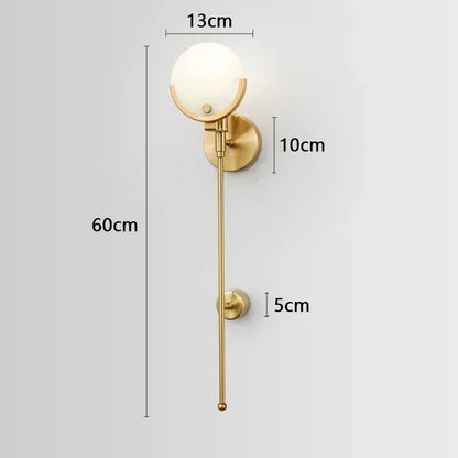 DecorBites™ Marble & Copper Wall Lamp for TV Background, Restaurants, Bedroom - Luxury Decor