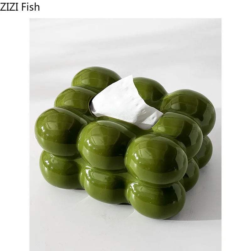 DecorBites™ Cotton Candy Tissue Box Dining Table Holder - Removable Paper Towel Case