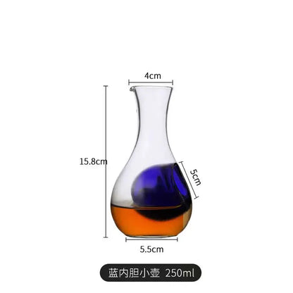 DecorBites™ Crystal Glass Wine Decanter & Sake Glass Set- Hamster Nest Design