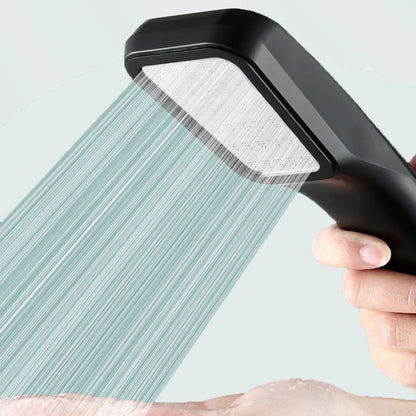 DecorBites™ Black High Pressure Rainfall Shower Head with Bracket and Water Saving Nozzle