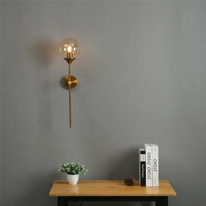 DecorBites™ Golden Glass Ball LED Wall Lamps with Touch Switch, Modern Nordic Decor Lighting