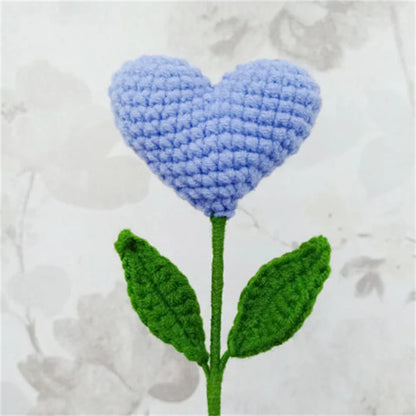 DecorBites™ Knitted Sunflower & Rabbit Bouquet: Handmade Crochet DIY Home Decor & Gift