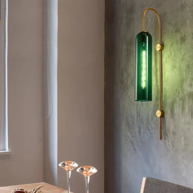 DecorBites™ Green Glass Nordic Pendant Light E27 Suspension Fixture for Living and Bedroom