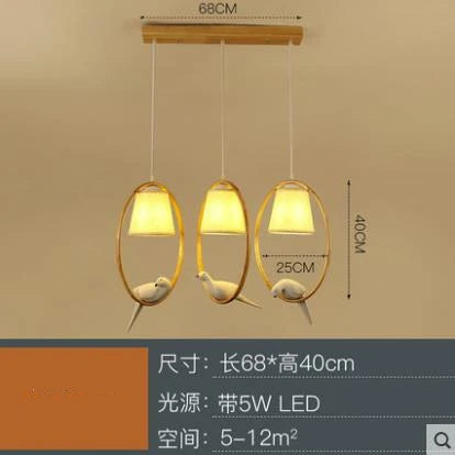 DecorBites™ Bird Glass Pendant Light: Modern Nordic Kitchen Hanging Lamp for Home Decor