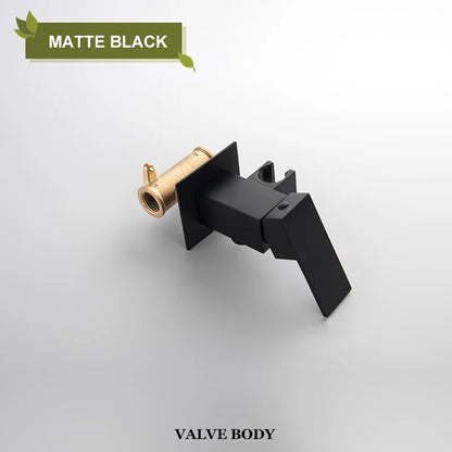 DecorBites™ Bidet Faucet Shower Mixer: Cold Hot Water Tap, Brass, Square Sprayer Head