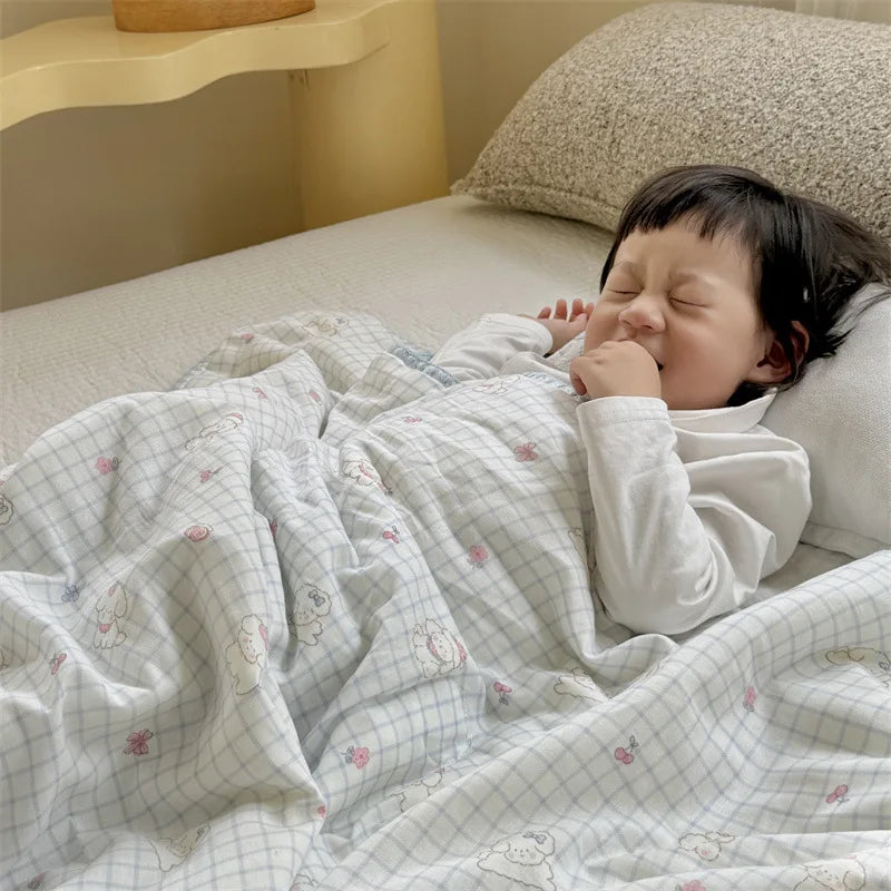 DecorBites™ Kids Cartoon Printed Cooling Summer Blanket - Soft Lightweight Comforter