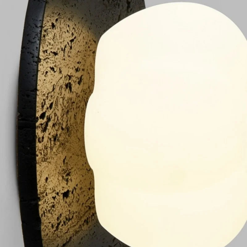 ديكوربايتس™ مصابيح حائط LED من الترافرتين الأسود لتزيين المنزل العصري ومصابيح بجانب السرير