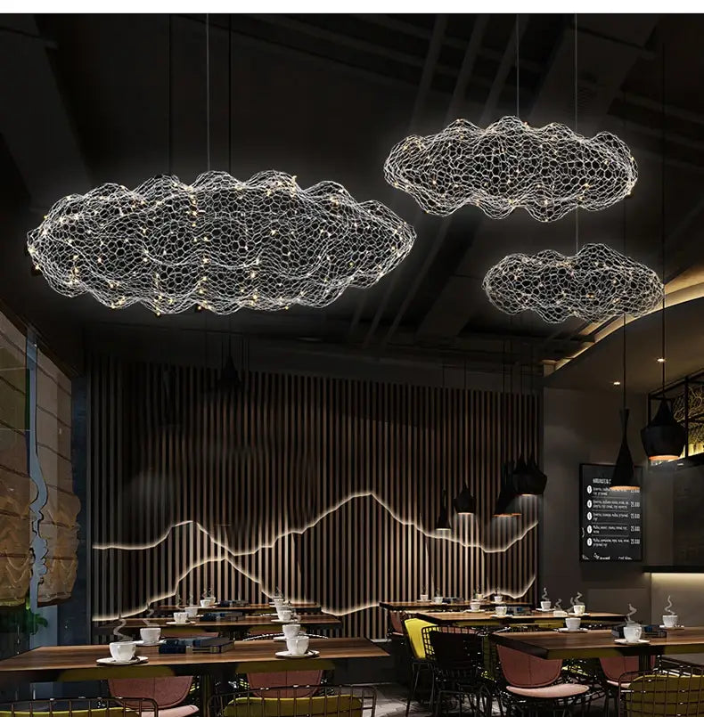 DecorBites™ Gold Cloud Pendant Lights for Home and Restaurant