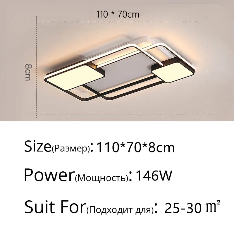 DecorBites™ LED Chandelier: Modern Dimmable Light for Living Room, Kitchen, and Aisle