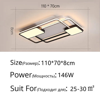 DecorBites™ LED Chandelier: Modern Dimmable Light for Living Room, Kitchen, and Aisle