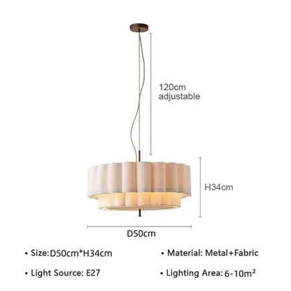 DecorBites™ Bohemia Fabric Chandelier Pendant Lamp for Living Room, Bedroom - Modern Indoor Lighting Fixtures