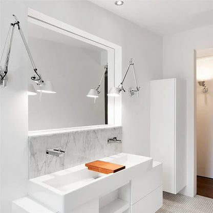 DecorBites™ Black Silver Rotatable Wall Light with Switch for Study Office Living Room