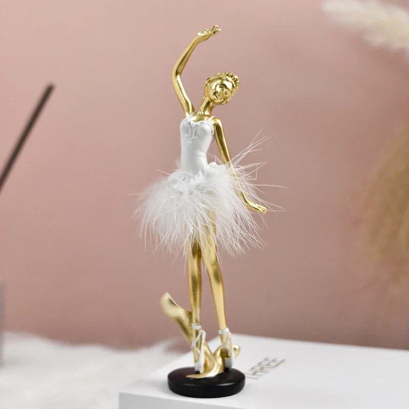DecorBites™ Ballet Girl Resin Figurine - Nordic Luxury Desktop Decoration and Birthday Gift