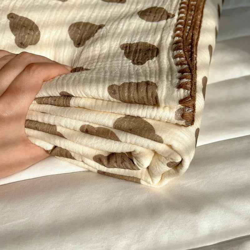 DecorBites™ Korean Cotton Cartoon Blanket for Travel & Home - Kids, Adults