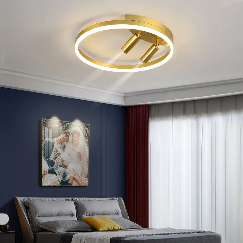 Luces de Techo LED Oro Decorbites™ con Control Remoto Regulable para Iluminación de Sala de Estar y Cocina