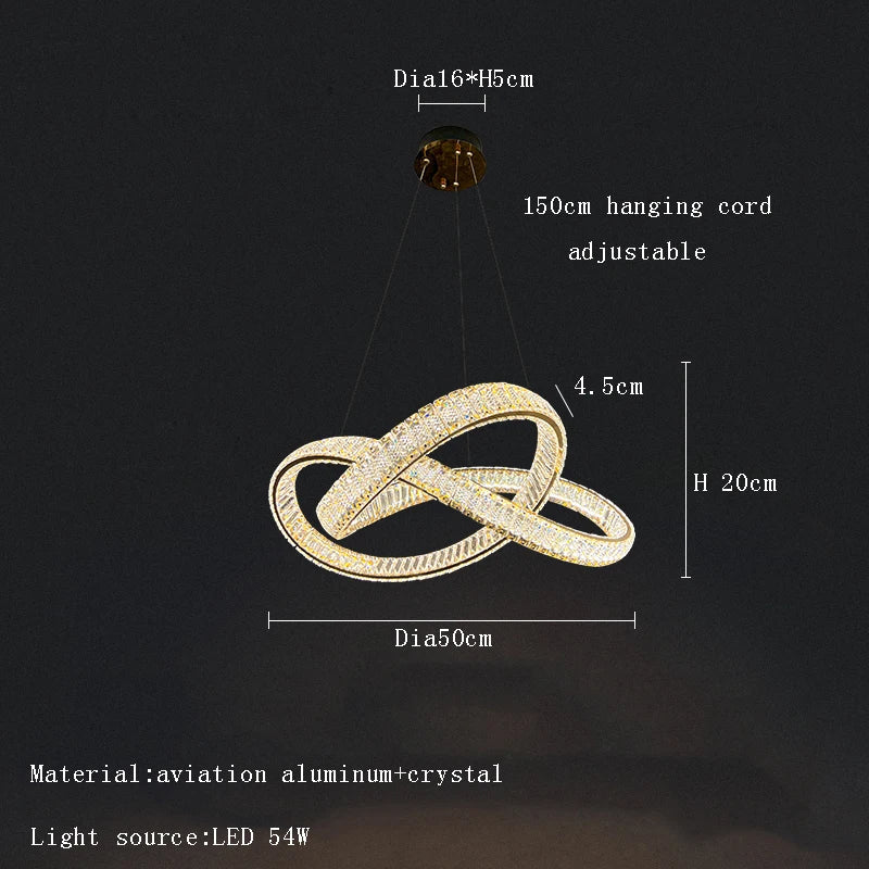 DecorBites™ Elegant Crystal Chandelier for Luxury Home Decoration