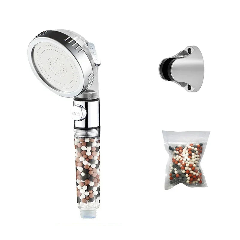 DecorBites™ High Pressure Shower Head Set with Metal Panel and Negative Ion Filter