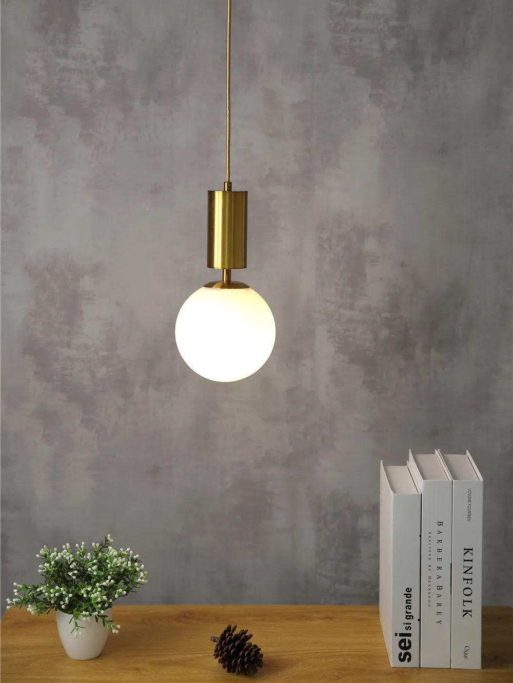 Decorbites™ Lámpara de Techo LED de Bola de Oro para Iluminación de Decoración Hogareña Lujosa