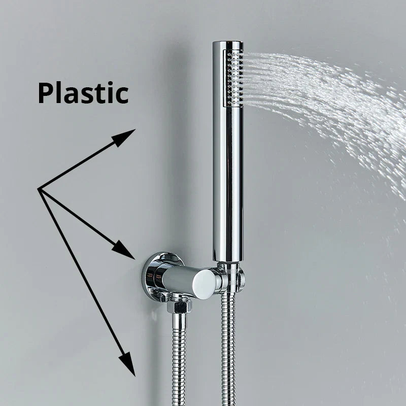 DecorBites™ Handshower Head with Stainless Steel Hose - Wall Mounted Faucet Set