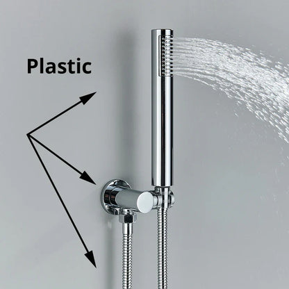 DecorBites™ Handshower Head with Stainless Steel Hose - Wall Mounted Faucet Set