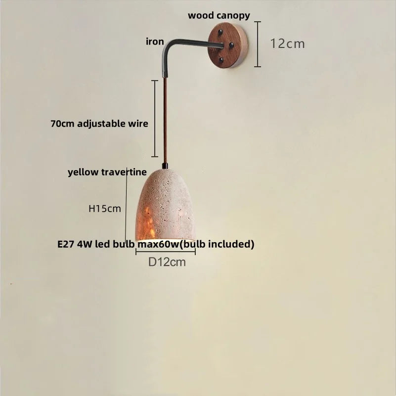 DecorBites™ LED Travertine Stone Wall Lamp - Modern Nordic Stair Light