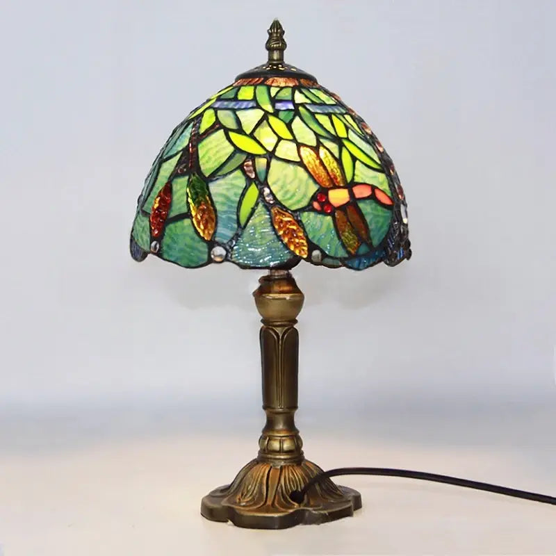 Decorbites™ E27 Retro Barock LED Tischlampen Mediterran Vintage Buntglas Schlafzimmer Lesen Café Bar Deko Schreibtisch
