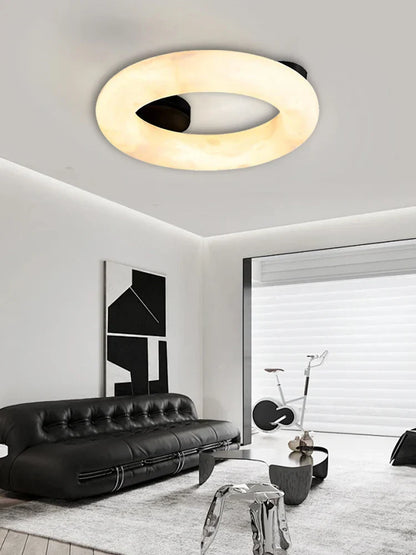 DecorBites™ Elegant Alabaster Marble Ceiling Chandelier for Living Room Bedroom