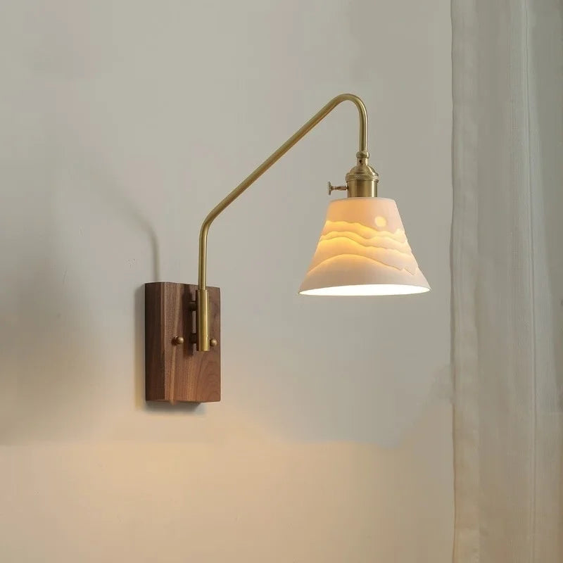 DecorBites™ Copper Ceramic LED Wall Lamps Modern Style for Bedroom Living Room Bar